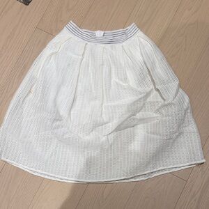 A/X Armani Exchange Textured White A-Line Skirt